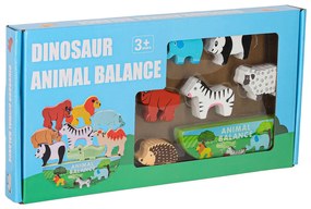 KIK Drevená balančná hra Safari – Montessori puzzle so zvieratkami