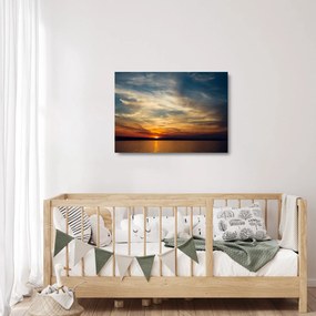 Sklenený obraz západu slnka (70x50 cm)