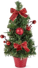Vianočný stromček zdobený 30 cm, červená