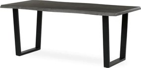 Jedálenský stôl 180x90 cm HT-F4218 sivý dub / čierny