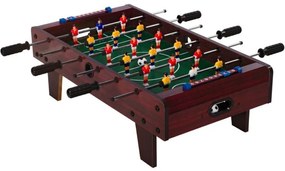 GamesPlanet® Mini stolný futbal s nožičkami, 70 x 37 x 25 cm, tm. drevo