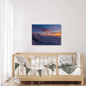 Obraz pri západe slnka, Mt. blanc (70x50 cm)