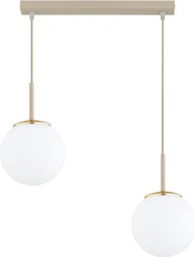 Brilagi - Závesný luster na lanku MILO 2xE27/60W/230V béžová/zlatá