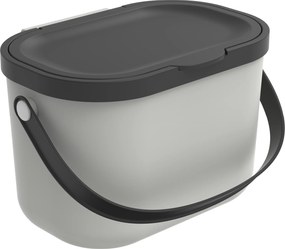 Rotho 2. akosť - Závesný odpadkový kôš na dvierka, 3,2l MINI-ALBULA, biela/antracit
