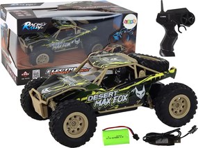 LEAN Toys Diaľkovo ovládané R/C terénne auto 1:24 Hnedé a zelené