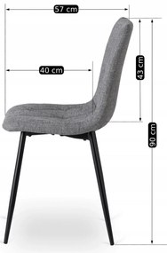 PROXIMA.store - Čalúnená jedálenská stolička ROBIN 2 FARBA: čierna