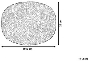 Okrúhly puf 40 x 25 cm svetlosivý CONRAD Beliani
