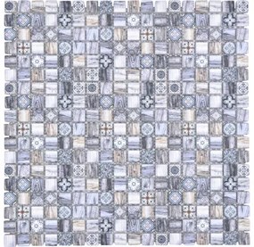 Sklenená mozaika 30x30 cm modrosivá XCM RW49