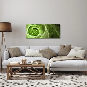 Obraz - Abstraktné ruže zelená (120x50 cm)