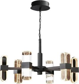 Toolight Toolight, LED závesné stropné svietidlo 6x20W APP770-6C + diaľkový ovládač, čierna, OSW-05021