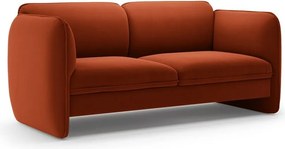 Zamatová pohovka v tehlovej farbe 168 cm Georgia – Micadoni