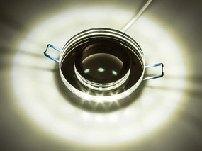 BERGE Podhľadové bodové svietidlo BRG71023 nevýklopné - GU10 - okrúhle + svietiaca LED pásik 3W neutrálna biela
