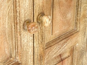 furniture-nabytek.cz - Masívna šatní skriňa Patina z mangového dreva, lakovaná, prírodná farba