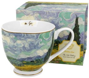 Duo Porcelánový hrnček na nohe Van Gogh Wheat Field 530 ml