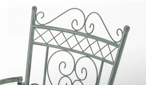 Kovová stolička Sheela s područkami - Zelená antik