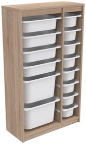 Organizér na hračky Dremonka 6 (dub sonoma + biela). Akcia -22%. Vlastná spoľahlivá doprava až k Vám domov. 1124292
