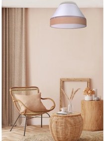 Duolla - Stropné svietidlo AVIGNON 1xE27/15W/230V pr. 50 cm biela/hnedá