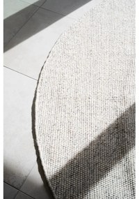 Svetlosivý vlnený okrúhly koberec ø 250 cm Auckland - Rowico