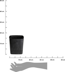 Plastový květináč s podmiskou Cubi 16x16 cm - výber z 6 prevedení