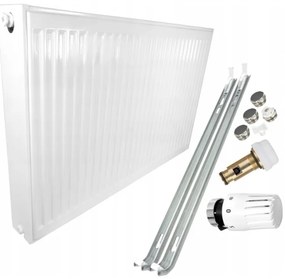 Invena Prov V22, panelový oceľový radiátor 500x900 mm, 1238W, pre spodné a bočné pripojenie, biela, INV-UG-93-509-KPL