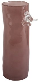 Ružová sklenená váza (výška 27 cm) Bird On Branch – PT LIVING