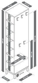 Polica na topánky so šatníkovou skriňou