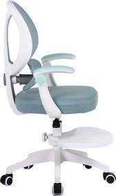 Detská otočná stolička Neoseat JUNI 009 s podnožou — látka, modrá