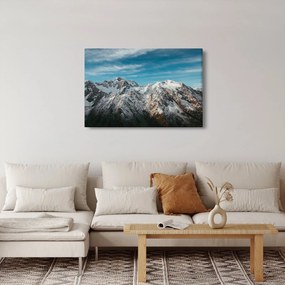 Obraz zasnežených vrcholkov, Fiordland (90x60 cm)