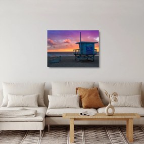 Sklenený obraz z pláže Santa Monica (70x50 cm)