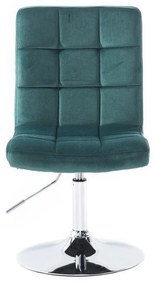 LuxuryForm DESIGN Stolička TOLEDO VELUR na striebornom tanieri - zelená