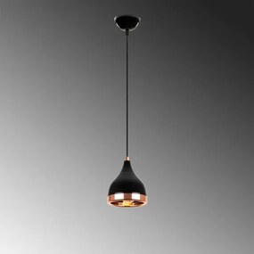 Závesné svietidlo na lanku YILDO 1xE27/40W/230V čierna/medená