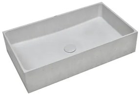 Umývadlo na dosku SAT Cemento 64x37 cm šedá bez prepadu CEM6437TS, 1 ks