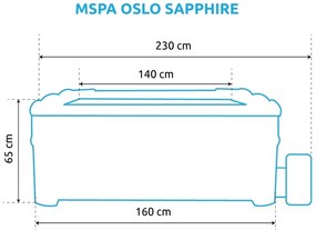 Marimex | Vírivý bazén MSPA Oslo Sapphire F-SA063W | 11400303