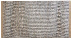 Vlnený koberec 80 x 150 cm sivá/hnedá BANOO Beliani
