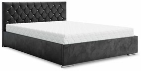 Manželská posteľ 160 cm Kerry (čierna) (s roštom a úložným priestorom). Vlastná spoľahlivá doprava až k Vám domov. 1047013