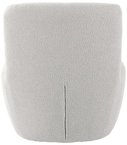 Biele kreslo z textílie buklé Ada – Leitmotiv