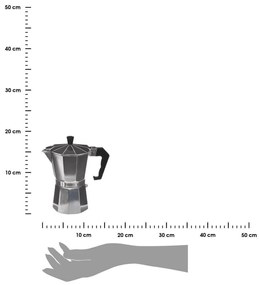 Hliníková kanvička na kávu Kelsey 16 cm strieborná