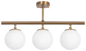 Stropné svietidlo v bronzovej farbe so skleneným tienidlom ø 15 cm Atmaca – Opviq lights