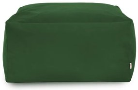 Plyšová taburetka kocka tmavozelená