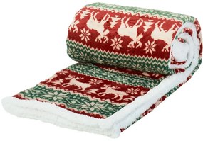 Baránková deka Festive Reinder 160 x 130 cm