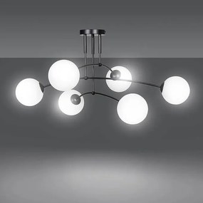 Toolight Toolight, stropné svietidlo 6xE14 APP1576-6C, čierna-biela, OSW-03602