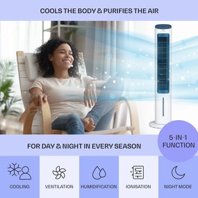 Klarstein Mistral, 5 v 1 ochladzovač vzduchu, ventilátor, zvlhčovač vzduchu, ionizátor, 360 m³/h, diaľkové ovládanie