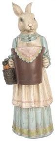 Dekorácia králičia žena v šatách as kvetinom na malý kvet - 23*17*46 cm
