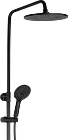 Rea Avalon, sprchová súprava s dažďovou hlavovou a ručnou hlavicou, čierna matná, REA-P8811