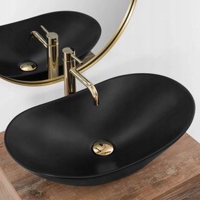 Rea Royal 60 umývadlo, 62 x 36 cm, čierna matná, REA-U0442