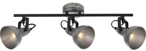 Briloner 2049-034 - Bodové svietidlo RETRO 3xE14/40W/230V šedá