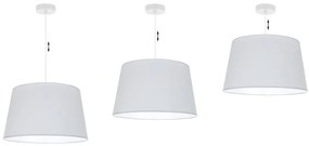 Závesné svietidlo Gaja, 1x svetlosivé textilné tienidlo, (fi 44cm), w