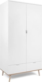 Šatníková skriňa Göteborg, biela/dub sonoma
