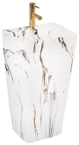 Rea Aris, voľne stojace umývadlo 440x375x830mm, imitácia mramoru, REA-U6906