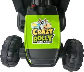 Elektrický traktor s prívesom Rolly zelený